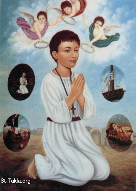 St-Takla.org Image: Saint Abanoub the young martyr     :   