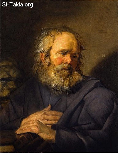St-Takla.org         Image: Frans Hals (Flemish, 1580-1666) St. Mark. Oil on canvas. 27 by 20 3-4 in. (68.5 by 52.5 cm). Colnaghi Gallery, Munich :   -     (1580-1666)   ԡ   