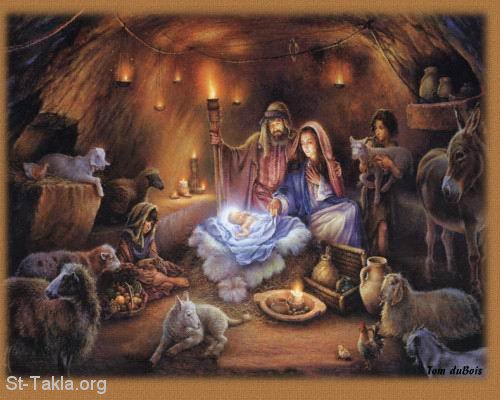 St-Takla.org              Baby jesus in the manger       -  