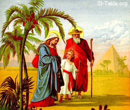 St-Takla.org Image: Picture of the Holy Family in Egypt     :    