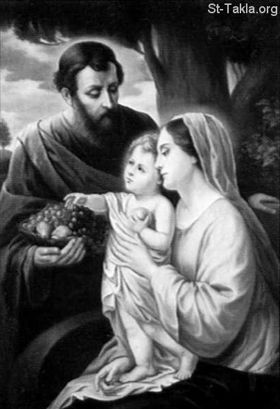 St-Takla.org Image: Portrait of the Holy Family     :  