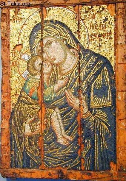 St-Takla.org Image: St. Mary Mother of Jesus, ancient icon     :       