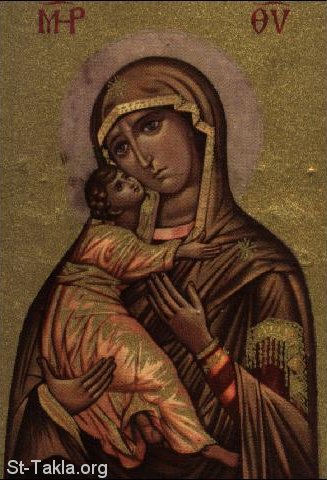 St-Takla.org Image: Saint Mariam image صورة في موقع الأنبا تكلا: لوحة للقديسة العذراء مريم