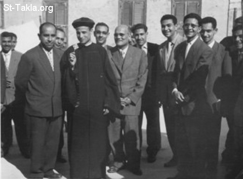 St-Takla.org Image: Mr. Youssef Habib at the right side of Father Pishoy, on the day of the ordination of late Abouna Bishoy Kamel, December 2nd, 1959     :                2   1959