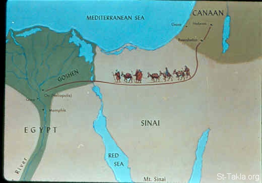 Image: Map: from Canaan to the land of Goshen br صورة خريطة: من كنعان إلى ا...