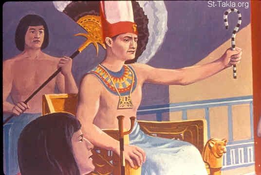 St-Takla.org Image: When Pharaoh heard of this matter, he sought to kill Moses (Exodus 2:15) صورة في موقع الأنبا تكلا: غضب فرعون على موسى (خروج 2: 15)