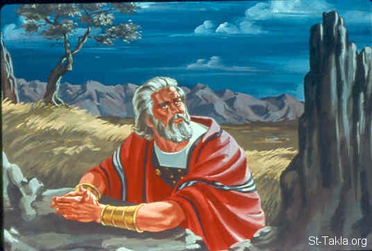 St-Takla.org Image: God speaks to old Joshua (Joshua 13:1-6) صورة في موقع الأنبا تكلا: الرب يكلم يشوع العجوز (يشوع 13: 1-6)