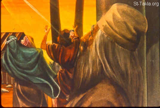 St-Takla.org Image: Eli rebukes his sons (1 Samuel 2:22-25) صورة في موقع الأنبا تكلا: عالي يوبخ أولاده (صموئيل الأول 2: 22-25)