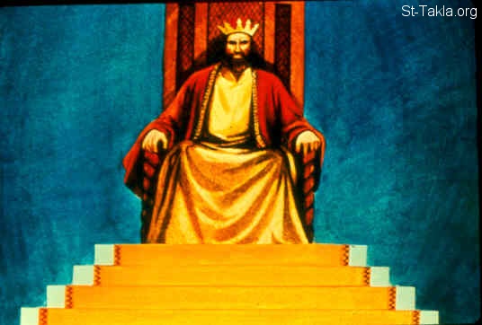 St-Takla.org Image: Saul the strong king (1 Samuel 14:47-52) صورة في موقع الأنبا تكلا: الشعب يُحْكَم بشدة من شاول (صموئيل الأول 14: 47-52)