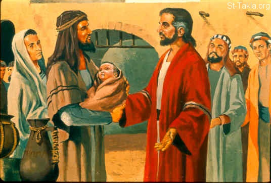 St-Takla.org Image: Hosea compares Israel to a child (Hosea 11:1) صورة في موقع الأنبا تكلا: هوشع يشبه إسرائيل بالغلام (هوشع 11: 1)