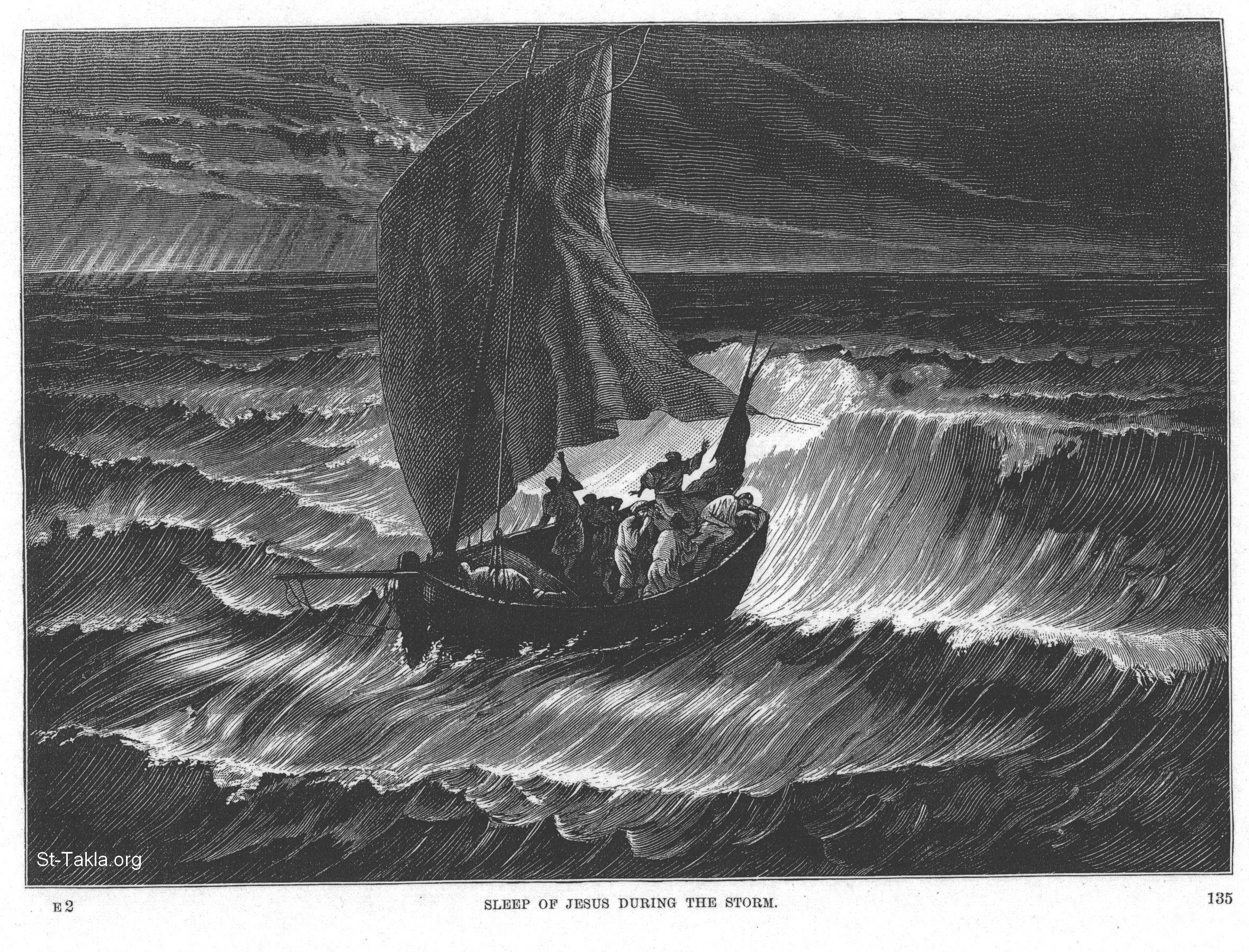Christ is sleeping in the Boat Storm