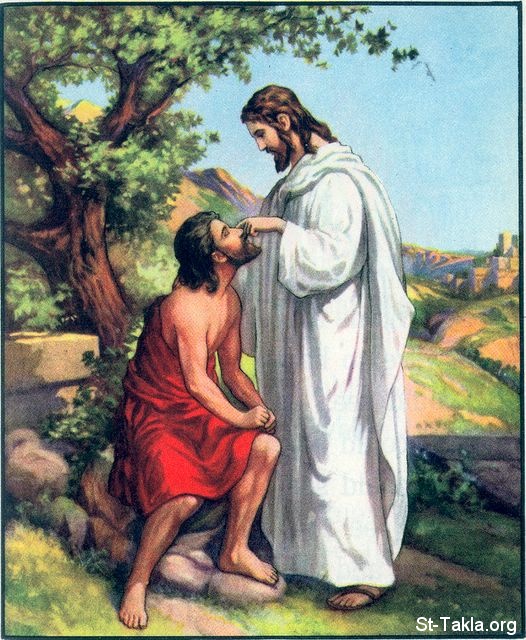 Image 32 Jesus Annoints The Blind Mans Eyes With Clay