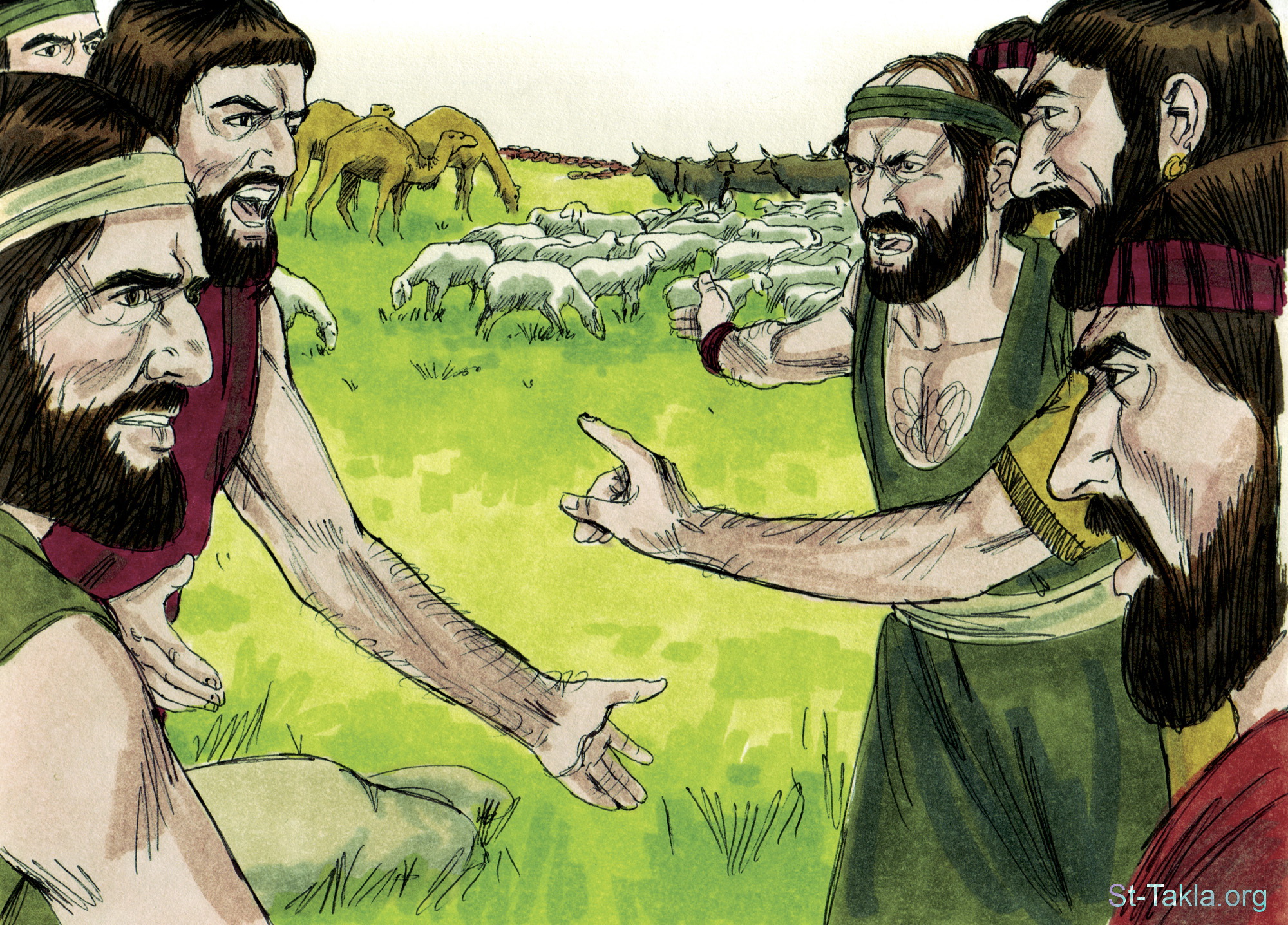 Дает лот. Спор между пастухами Авраама и лота.