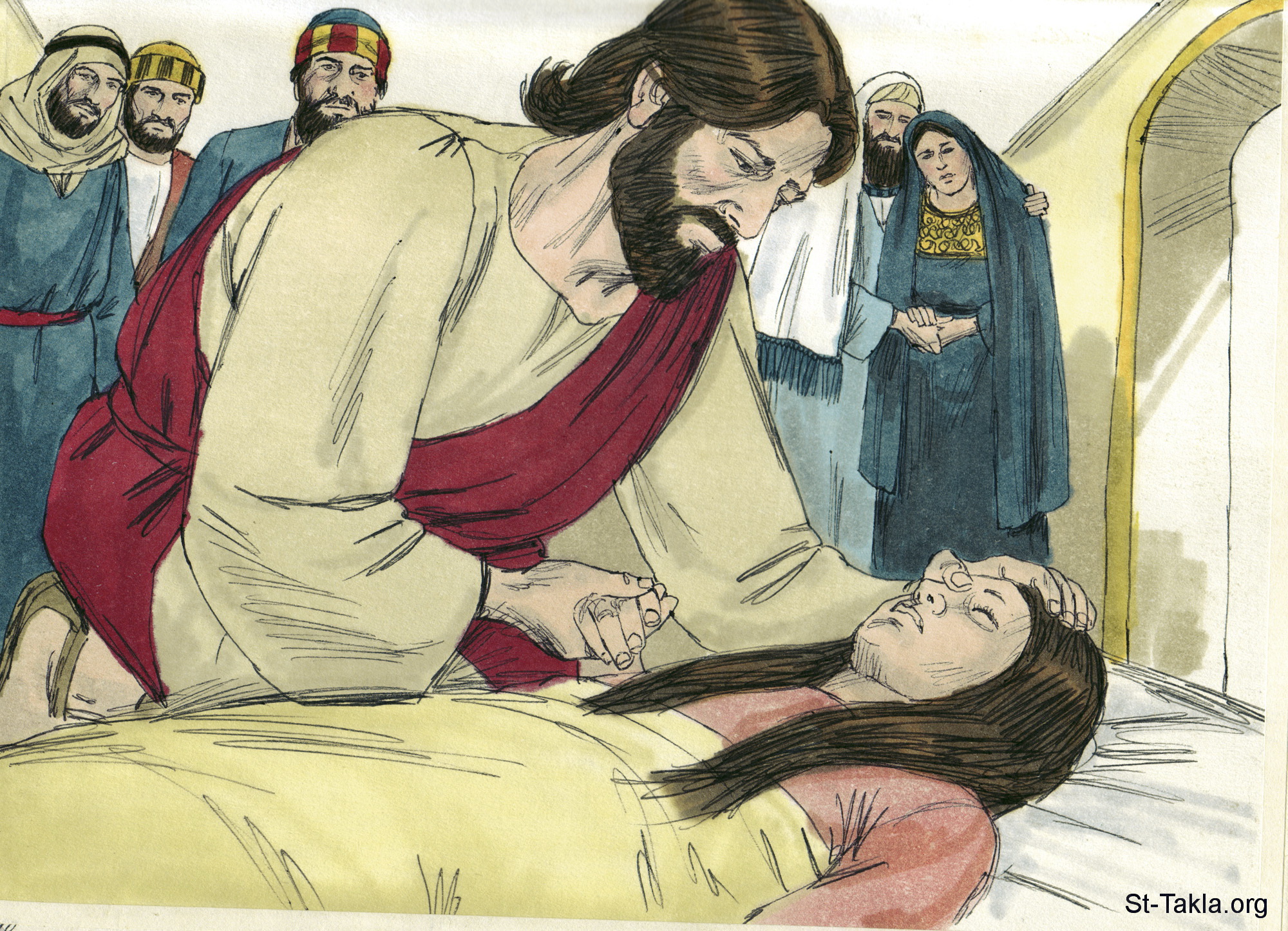 Исцеление больных иисусом христом. Иисус исцеляет дочь Иаира. Иисус Христос воскрешает дочь Иаира. Иаир в Библии дочь Иаира. Исцеление дочери Иаира.