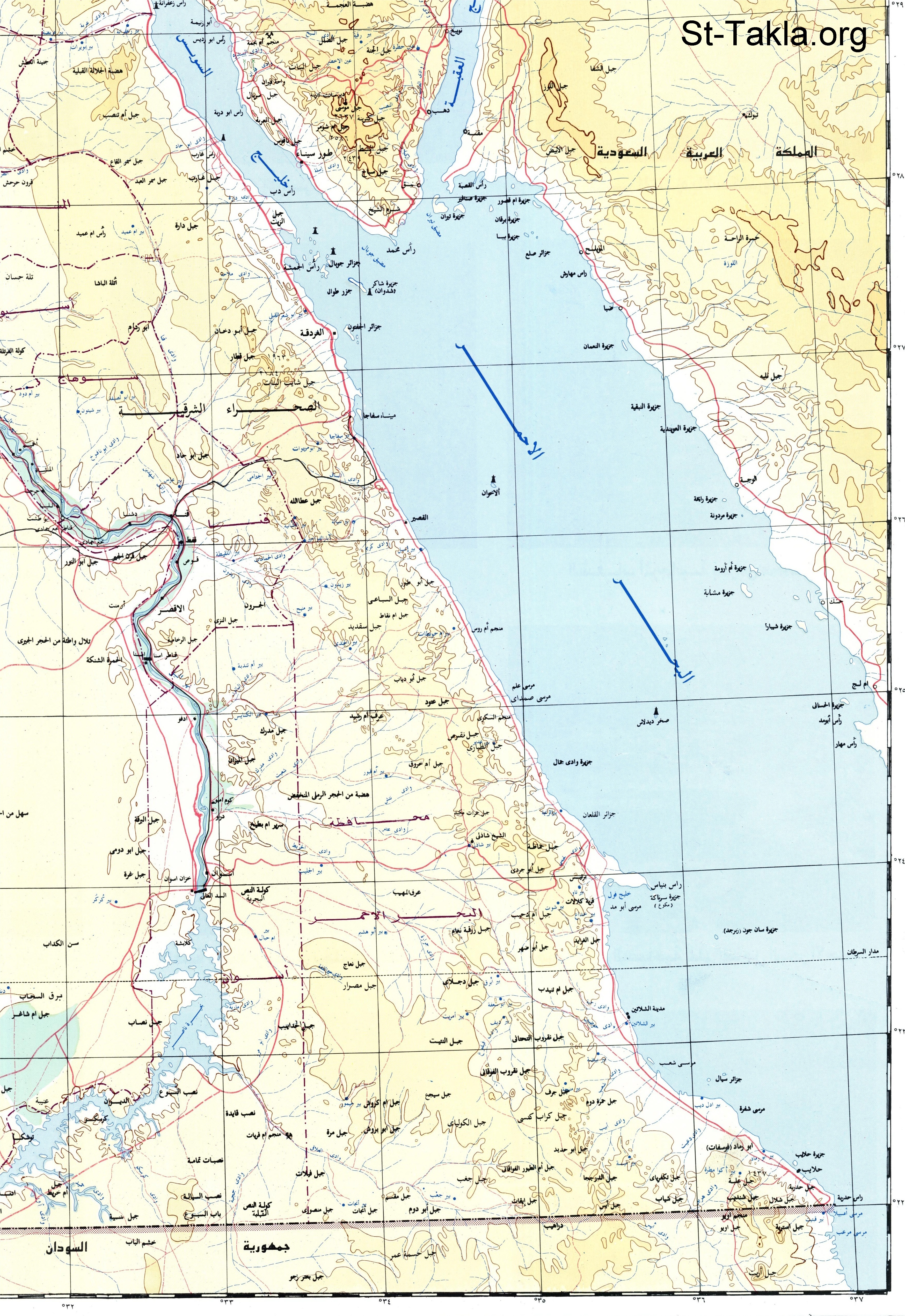 Ancient Egypt Red Sea Map