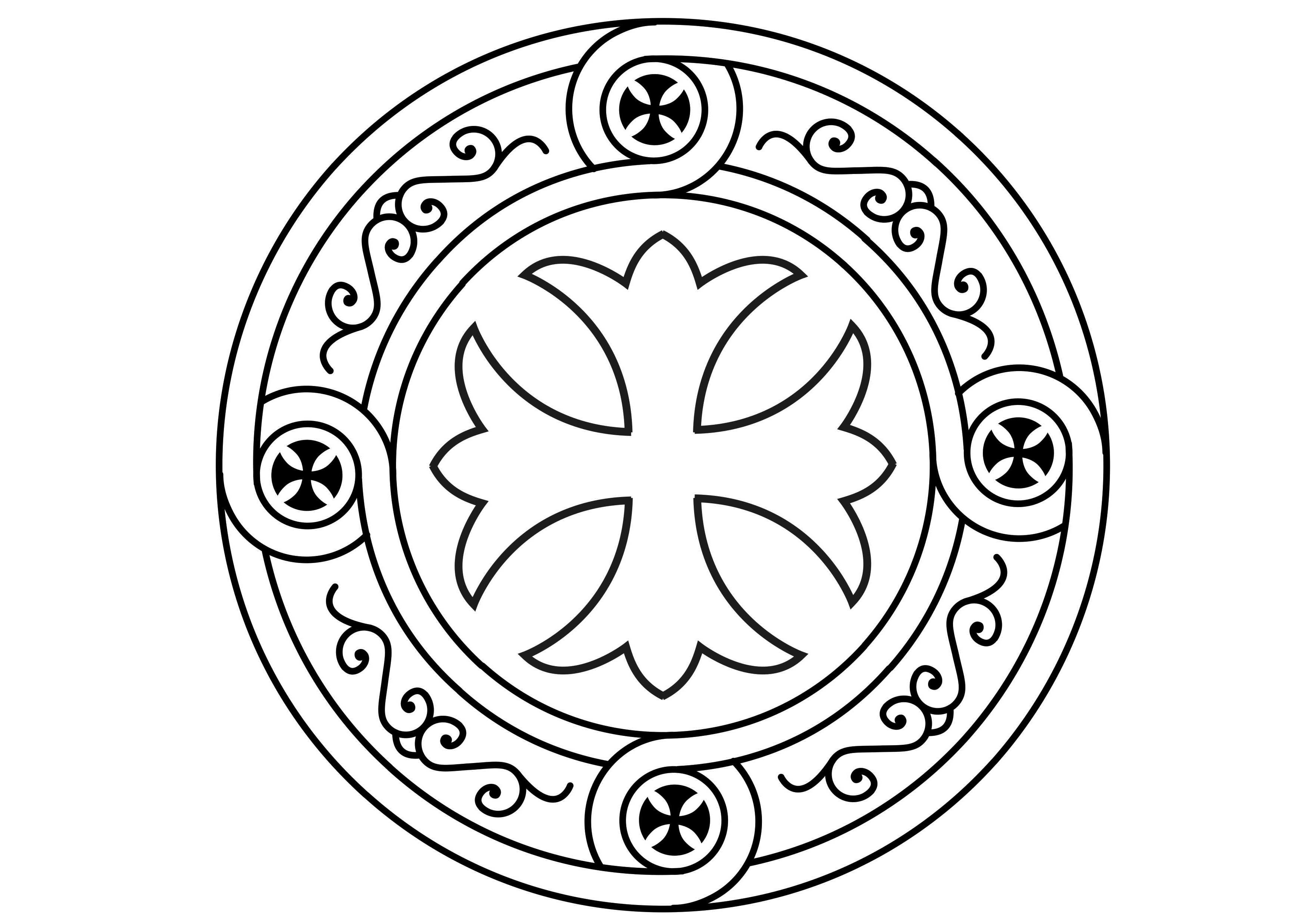 Православный орнамент в круге