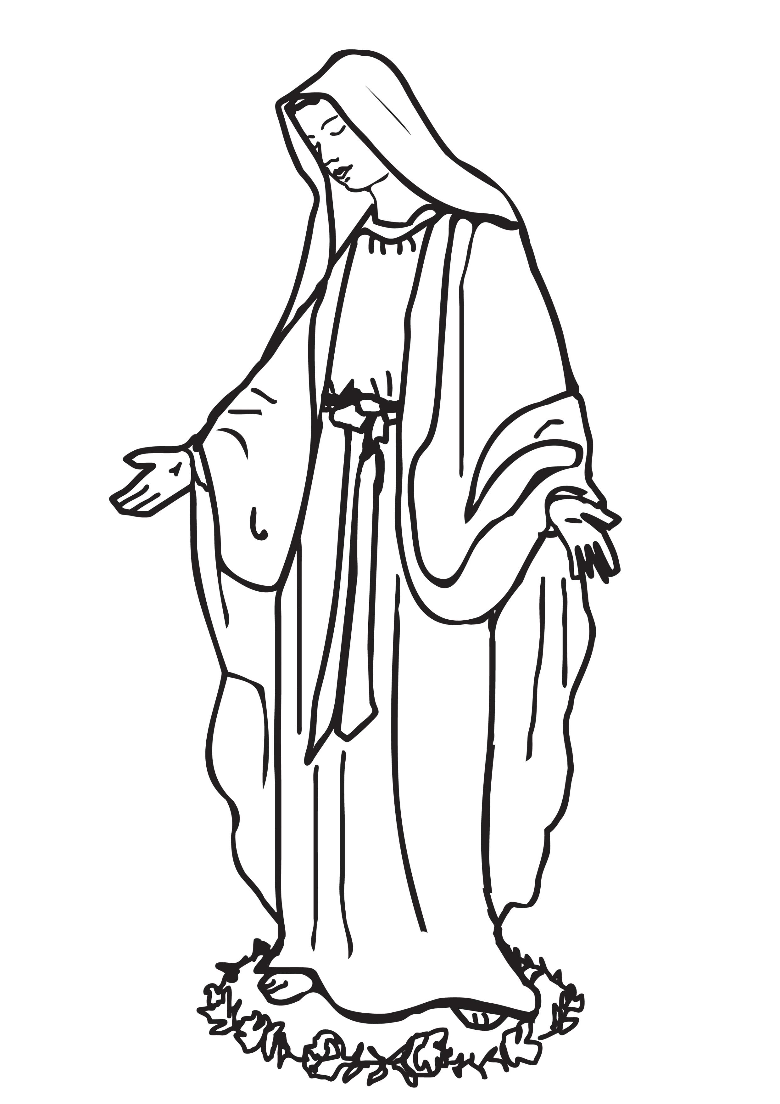 Virgen Maria Coloring Pages