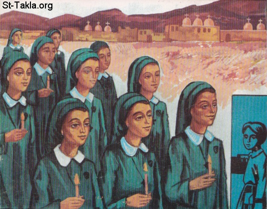 St-Takla.org Image: Coptic nuns and consecrated women: consecration. صورة في موقع الأنبا تكلا: راهبات أقباط، قبطيات، ومكرسات: التكريس.