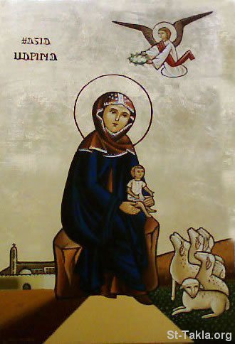 St-Takla.org Image: Saint Marina the 'Monk' صورة في موقع الأنبا تكلا: الناسكة القديسة مارينا الراهب