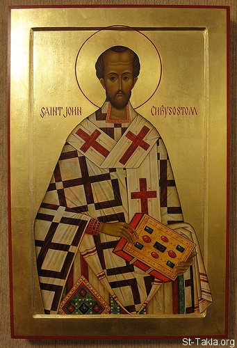 St-Takla.org Image: Saint John Chrysostom, Patriarch of Constantinople     :      