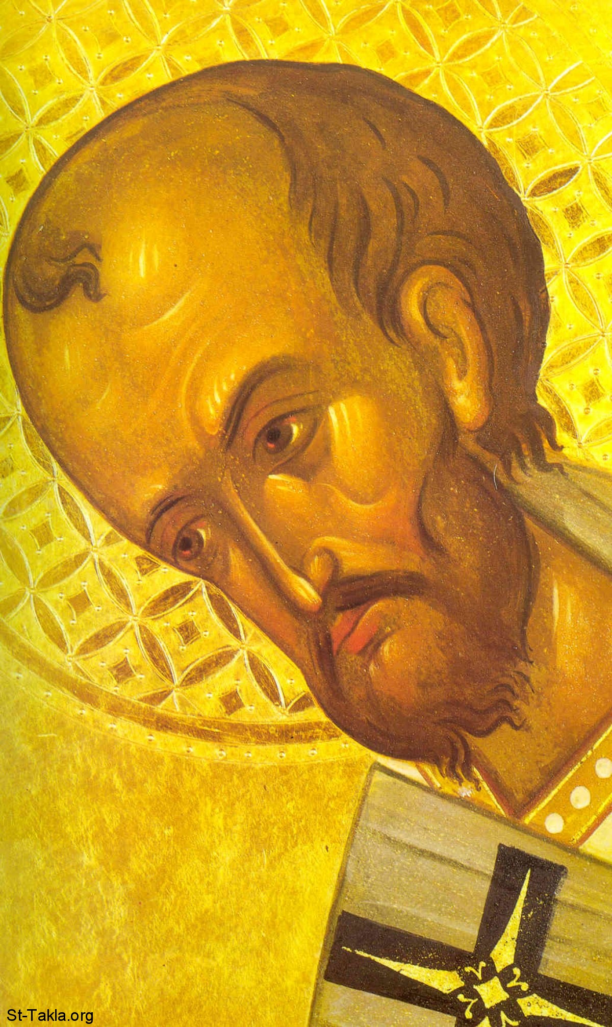 St-Takla.org Image: Saint John Chrysostom icon (St. Youhanna Thahaby Al Famm) صورة في موقع الأنبا تكلا: أيقونة تصور القديس يوحنا فم الذهب (سانت جون كريسوستوم)