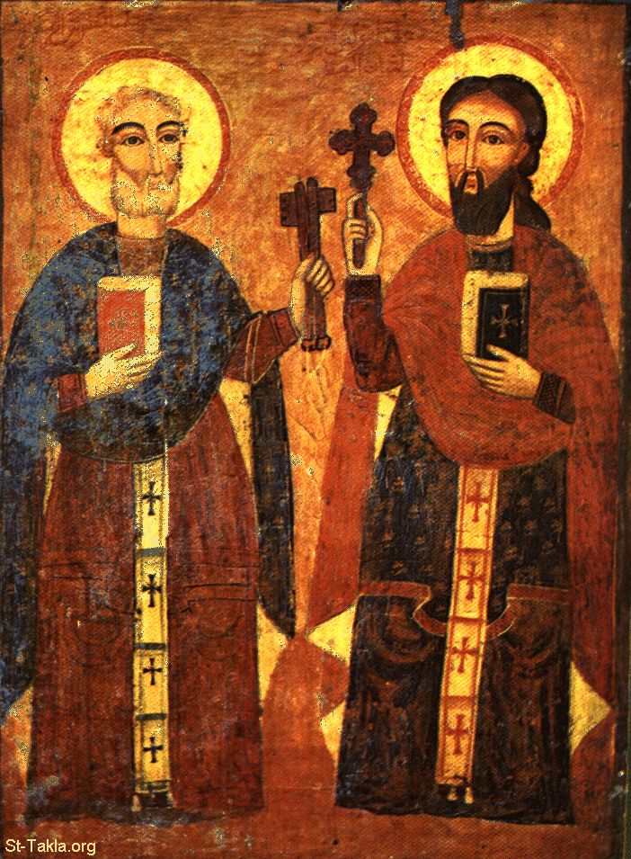 Image: 12 Apostles Apostle St Paul and Peter Coptic Icon ØµÙˆØ±Ø©