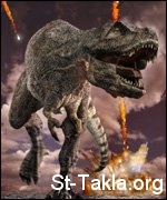 St-Takla.org Image: One of the dinosaur extinction theories صورة في موقع الأنبا تكلا: إحدى نظريات أنقراض الديناصورات