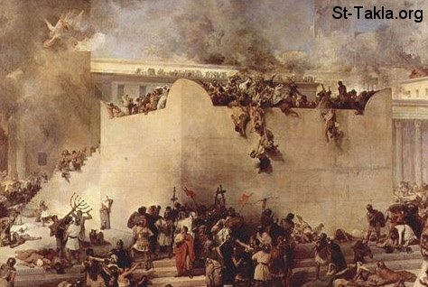 St-Takla.org Image: Destruction of Jerusalem صورة في موقع الأنبا تكلا: توضح خراب أورشليم