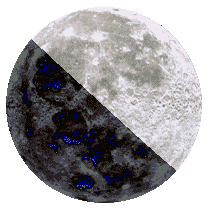 St-Takla.org Image: Light reflection on the moon, animation صورة في موقع الأنبا تكلا: شكل مراحل إنعكاس الضوء على القمر