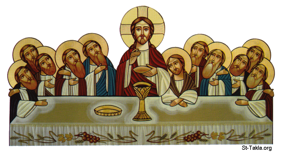 St-Takla.org Image: Judas did not partake the in the Last Supper, Coptic icon by Tasony Sawsan     :          ء     