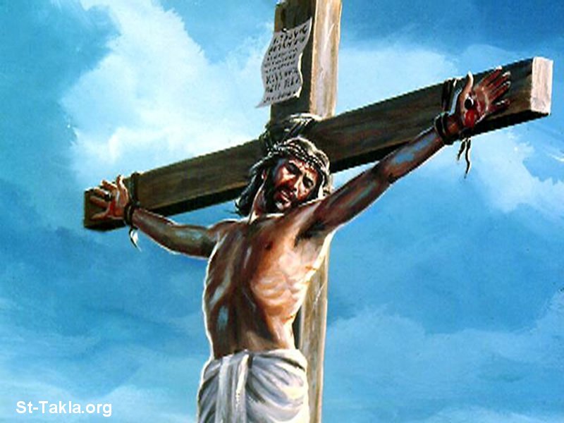 St-Takla.org Image: Jesus on the Cross صورة في موقع الأنبا تكلا: صلب المسيح
