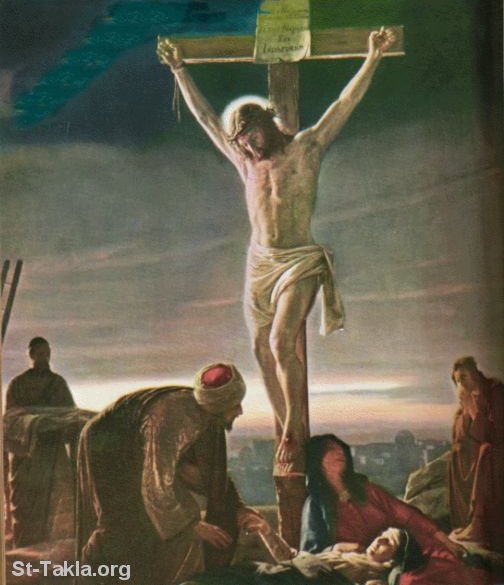 St-Takla.org Image: Jesus on the Cross صورة في موقع الأنبا تكلا: صورة المسيح على الصليب