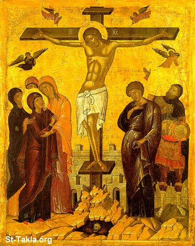 St-Takla.org Image: Jesus Christ on the Cross صورة في موقع الأنبا تكلا: السيد المسيح على الصليب
