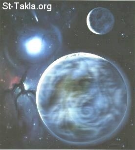 St-Takla.org Image: The creation of Heavens and Earth صورة في موقع الأنبا تكلا: خلق السماوات و الأرض