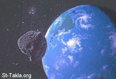 St-Takla.org Image: A body hitting earth صورة في موقع الأنبا تكلا: تمثيل لجسم يصطدم بالأرض