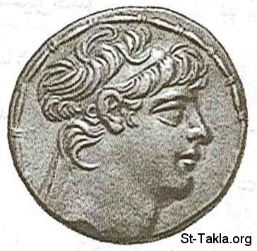 St-Takla.org           Image: Antiochus X, 10th, Coin صورة: عملة أنطيوخوس العاشر