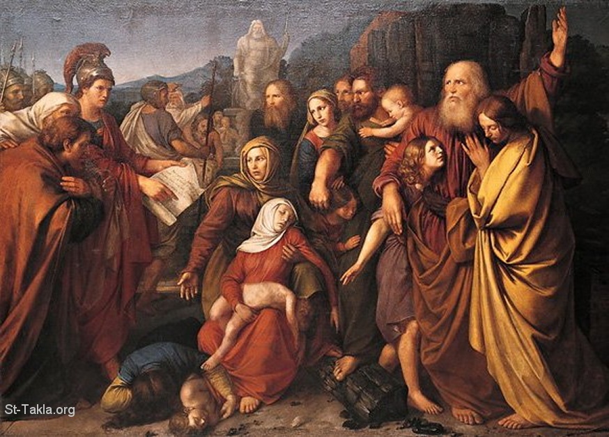 St-Takla.org Image: Wojciech Stattler, Machabeusze or the Maccabees painting, 1842 صورة في موقع الأنبا تكلا: لوحة المكابيين، الفنان وجشيش ستاتلير، 1842