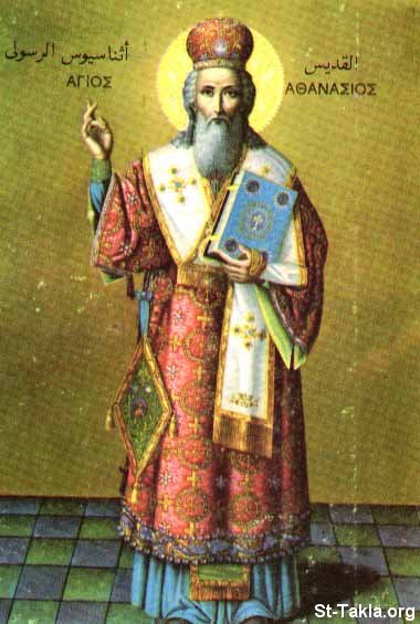 St-Takla.org         Image: Icon of Saint Asanasios the Coptic Pope, Athanasius of Alexandria, modern Coptic art صورة: أيقونة قبطية حديثة تصور القديس أثناسيوس الإسكندري - أثاناسيوس الرسولي