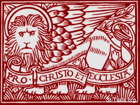 St-Takla.org         Image: The winged lion, the symbol of Al Kedis Morcos صورة: الأسدالمجنح رمزالقديس مرقس الرسول